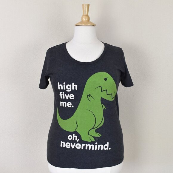 Torrid Goodie Two Sleeves Dino High Five T-Shirt NEW - 1 - Picture 1 of 8